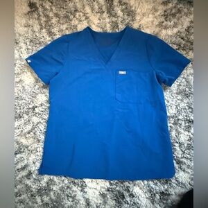 Women’s Figs Royal Blue Catarina - One-Pocket Scrub Top Size Large
